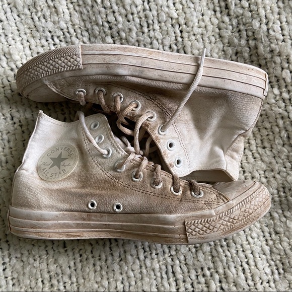 dirty high top converse